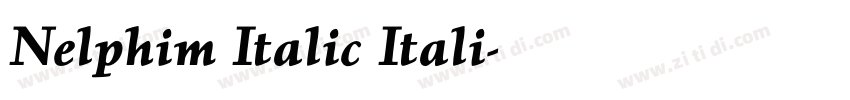 Nelphim Italic Itali字体转换